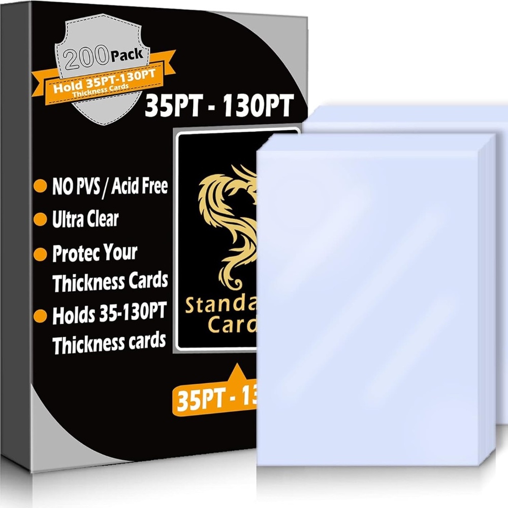 2 Packs of 200PCS Card Sleeves for Trading Cards (72 * 92mm), Soft Plastic Card